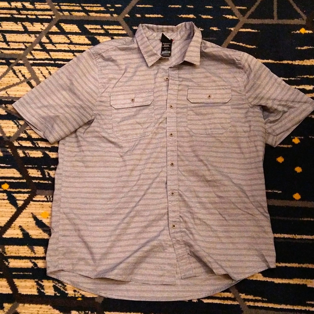 Gerry Men's Short Sleeve Gray Quick Dry Tech Woven Shirt RN#117732 XXL